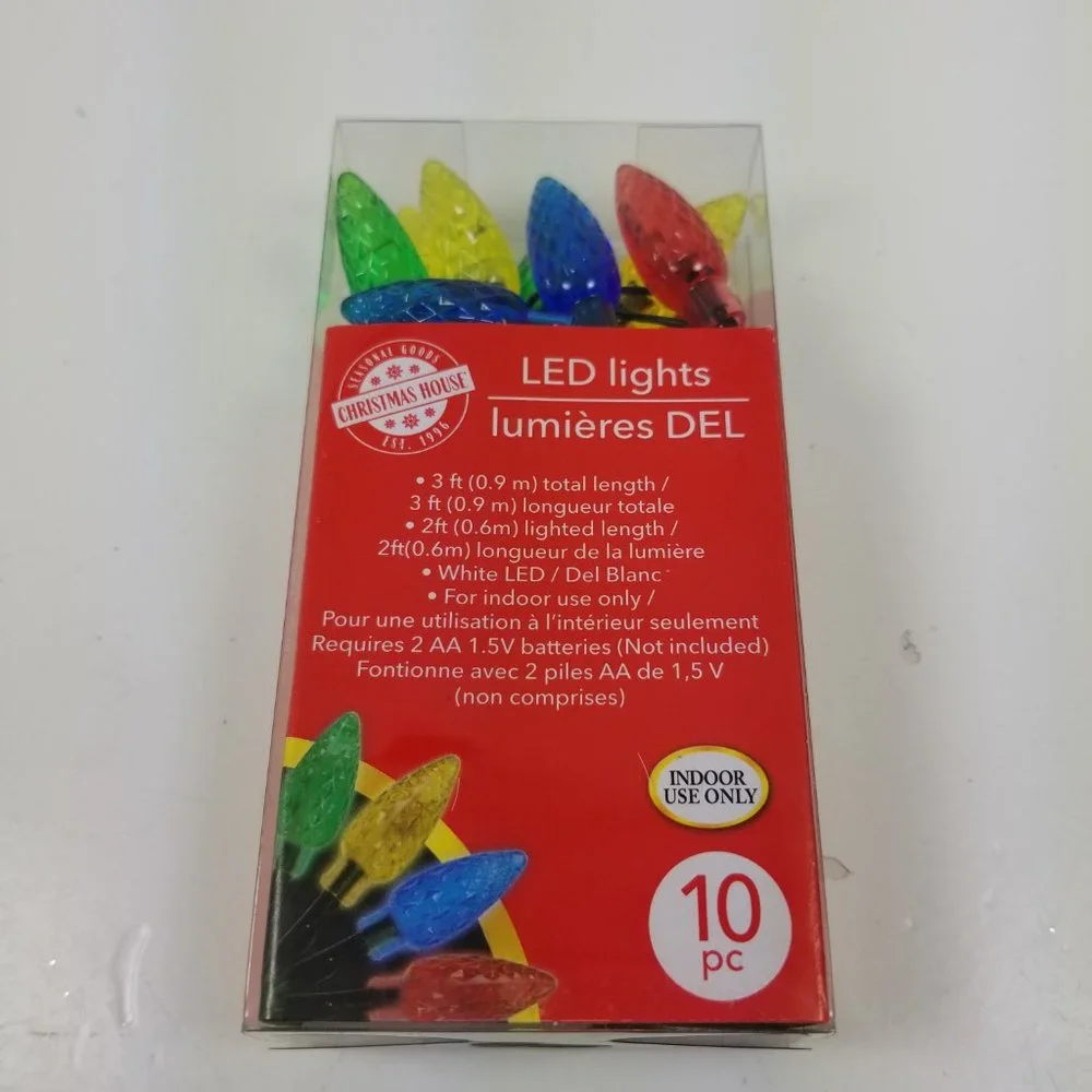 Christmas Led string of lights need AA Batteries